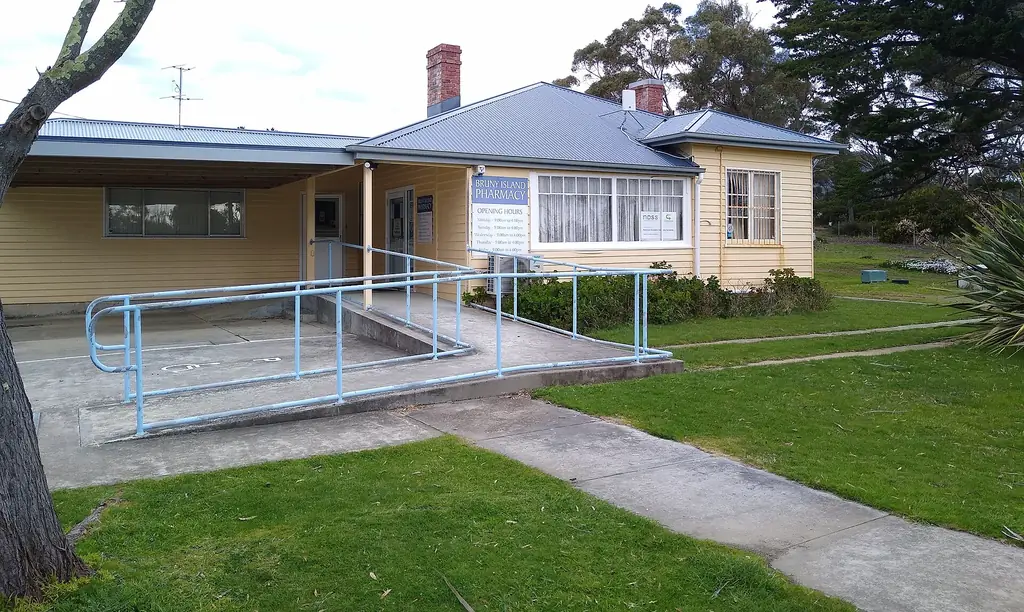The pharmacy and shopfront at Alonnah, South Bruny