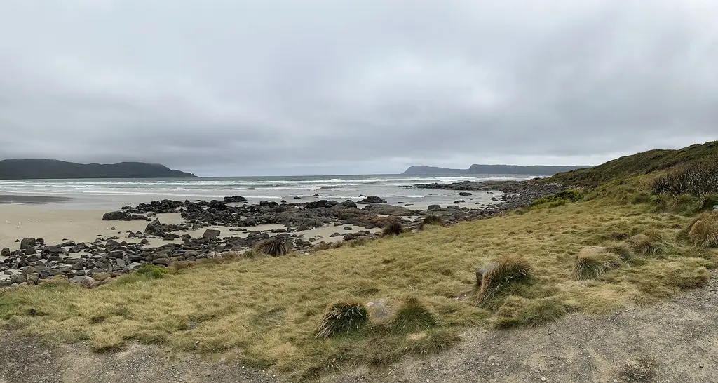 The long surf beach at Cloudy Bay in South Bruny National Park