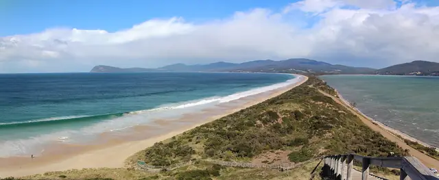 Panorama south from the Long Neck lookout towards Fluted Cape