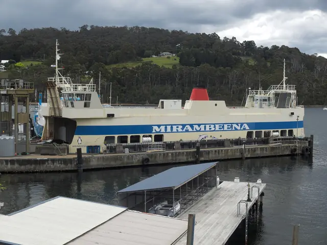 The Bruny Island ferry Mirambeena berthed at Kettering